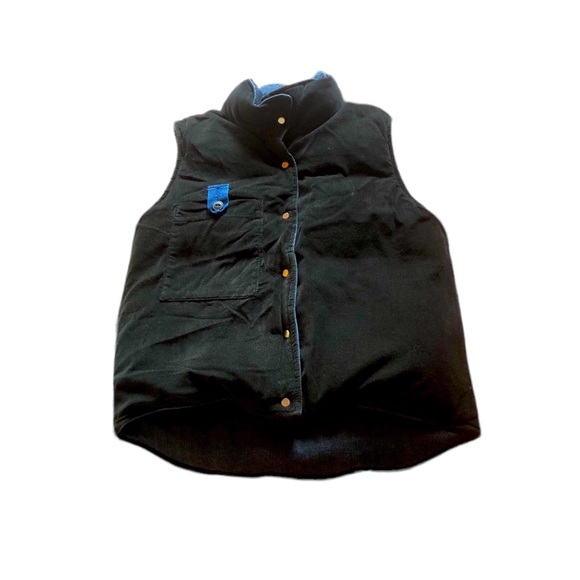 NWOT AG Adriano Goldschmied Reversible Denim and Black Corduroy Vest Gorpcore - Picture 3 of 11